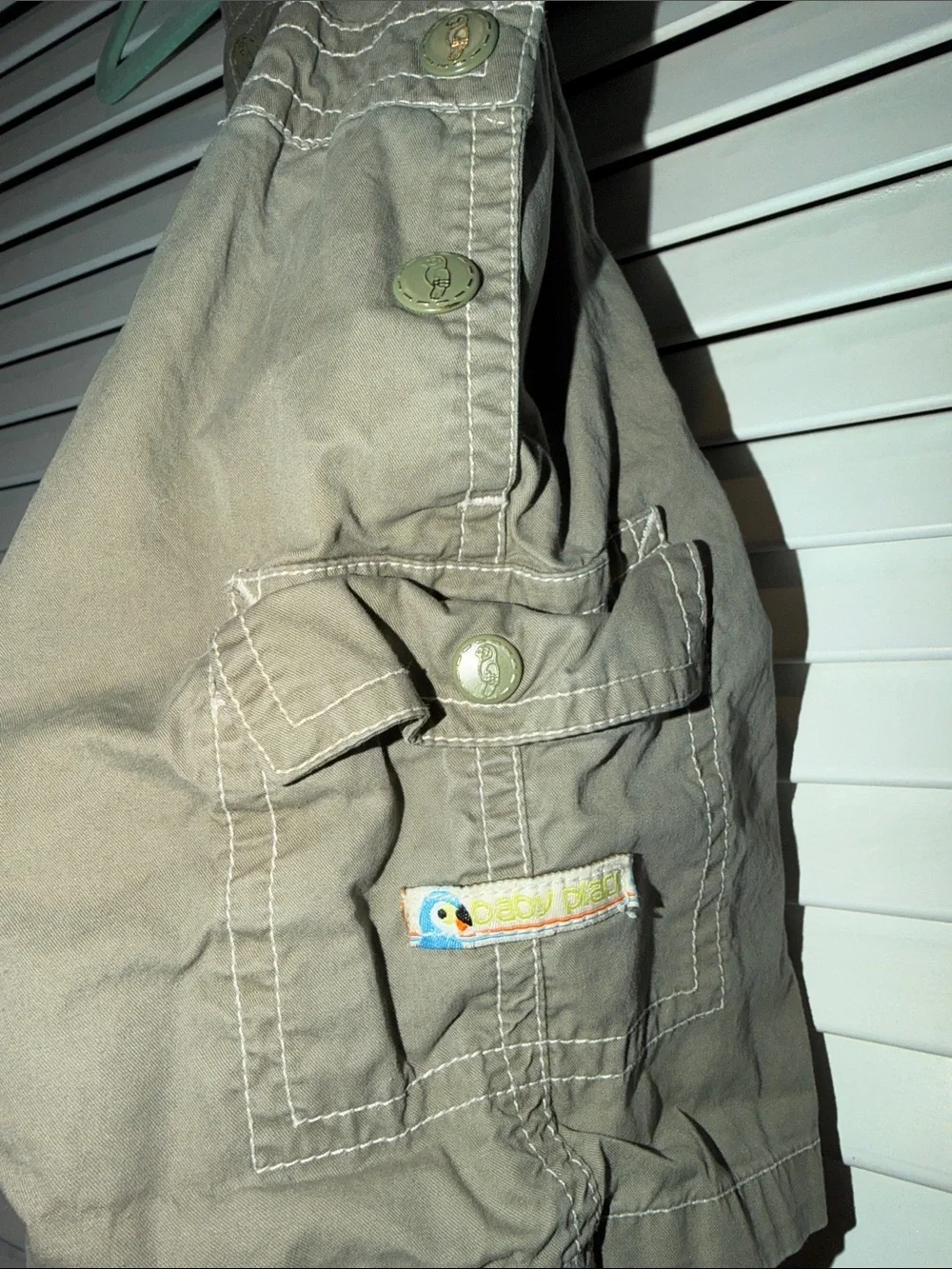 The Children's Place Olive Green Short Overalls for Kids
